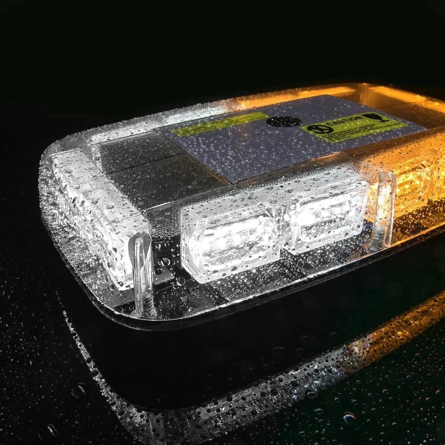 12 Inch 48 Leds Roof Top Amber White Emergency Strobe Light