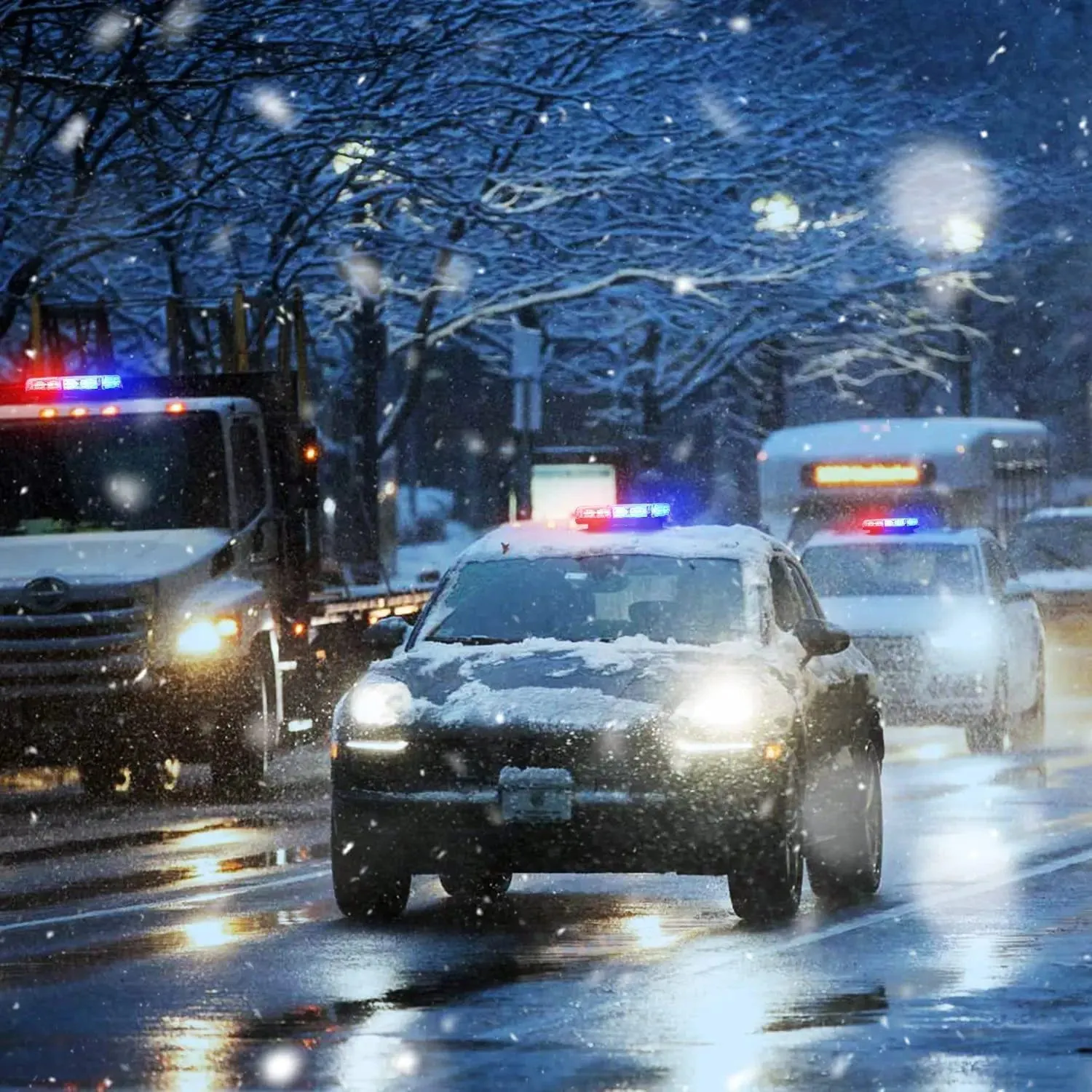 12 Inch 48 Leds Roof Top Blue Red Emergency Strobe Light