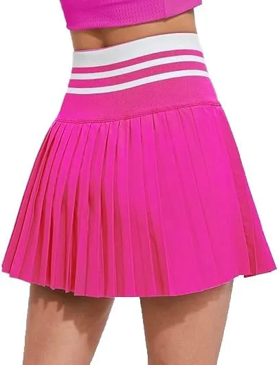 Airfree Pleated Tennis Skirts for Women High Waisted Golf Skort Skirt with Short Athletic Workout Skorts with Pockets