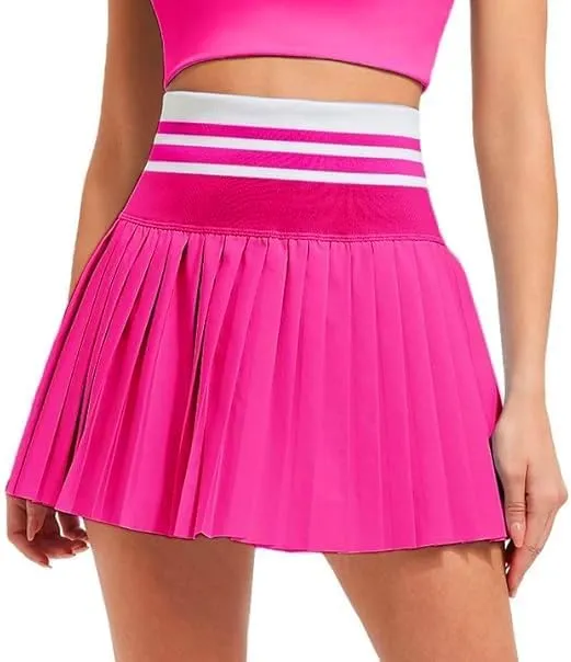 Airfree Pleated Tennis Skirts for Women High Waisted Golf Skort Skirt with Short Athletic Workout Skorts with Pockets