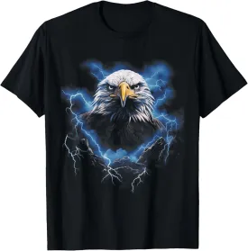 Bald eagle Bird Nature Usa Lightning T-Shirt