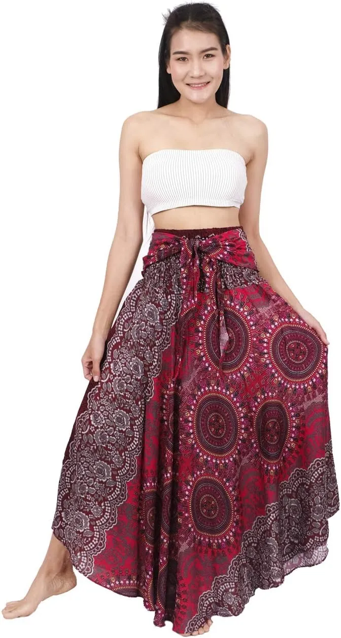 Banjamath Women's Long Bohemian Style Gypsy Boho Hippie Skirt