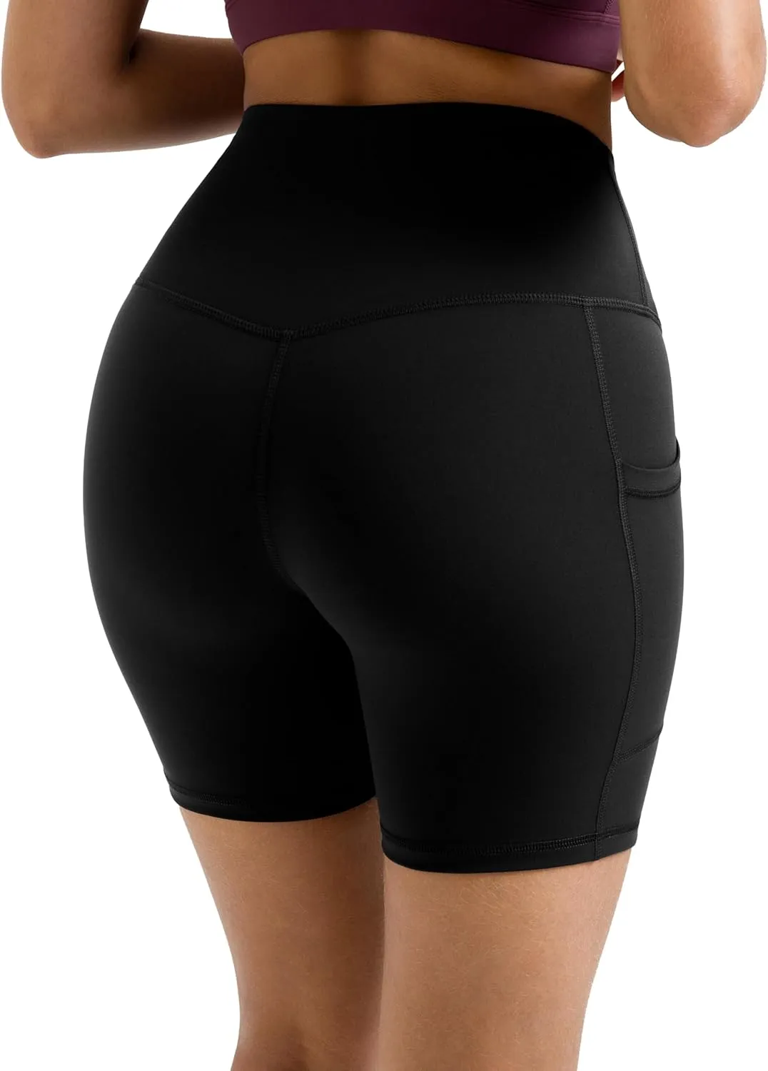 Colorfulkoala Women's High Waisted Biker Shorts with Pockets 6" Inseam Yoga Tummy Control Short