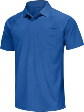 Corna Men's Golf Polo Shirts Short Sleeve Quick Dry Fit Moisture Wicking Running Athletic Big & Tall Performance Soft