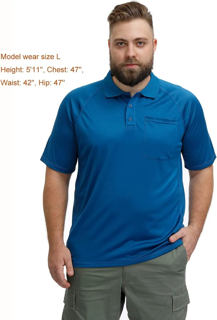Corna Men's Golf Polo Shirts Short Sleeve Quick Dry Fit Moisture Wicking Running Athletic Big & Tall Performance Soft