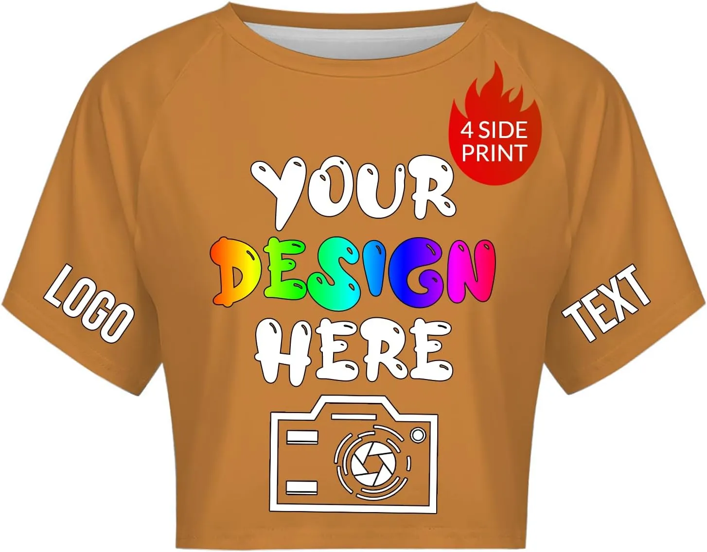 Custom Crop Top for Women Design Photo Logo Text Crop Tops Custom Baby Tee Personalized Short Sleeve Shirt for Mom