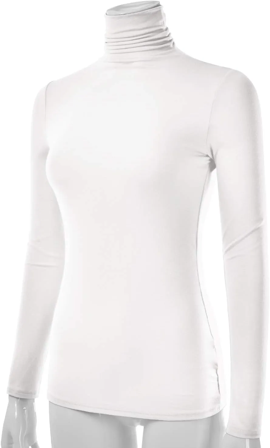 EIMIN Women's Long Sleeve Turtleneck Light Weight Pullover Slim Fit T-Shirts Top (S-3XL)