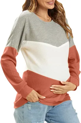IFFEI Women's Maternity Nursing Tops Breastfeeding Tank Shirt Long Sleeve Nursing Clothes