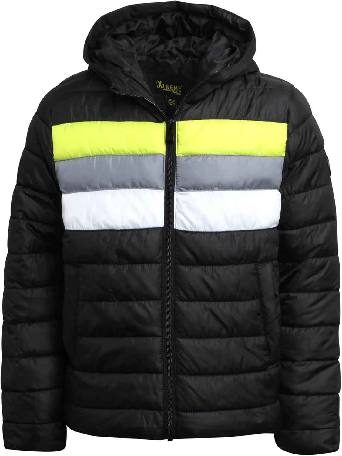 iXtreme Boys' Puffer Jacket - Full Zip Up Bomber Jacket - Cozy Winter Jacket (4-18)