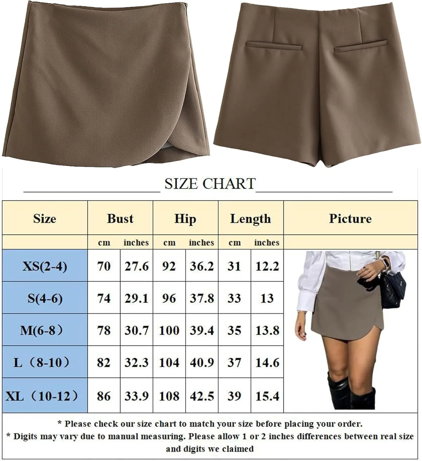Mini Skirt with ShortsY2k Wrap Mini Skirt Skirts for Women Trendy Summer Skorts for Women Trendy