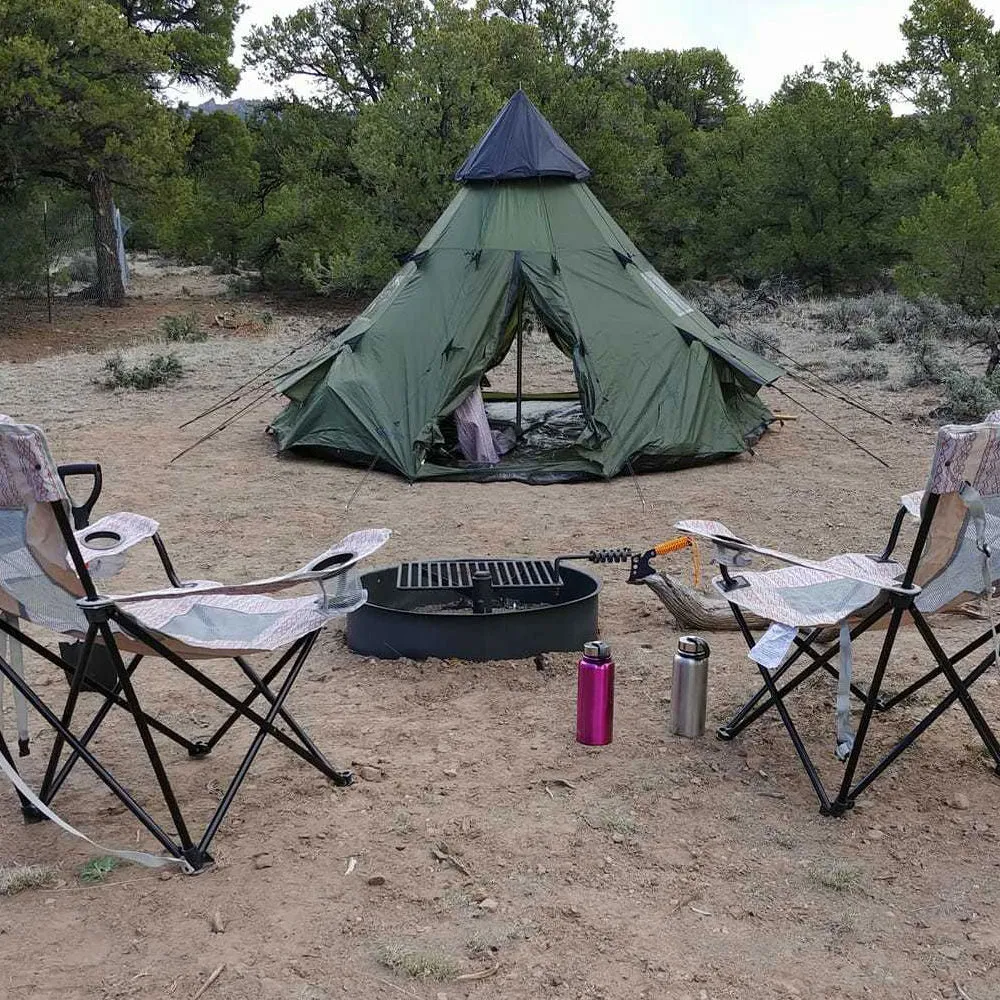 Scratch and Dent, 36" Steel Camp Fire Ring & Outdoor Cooking Grate