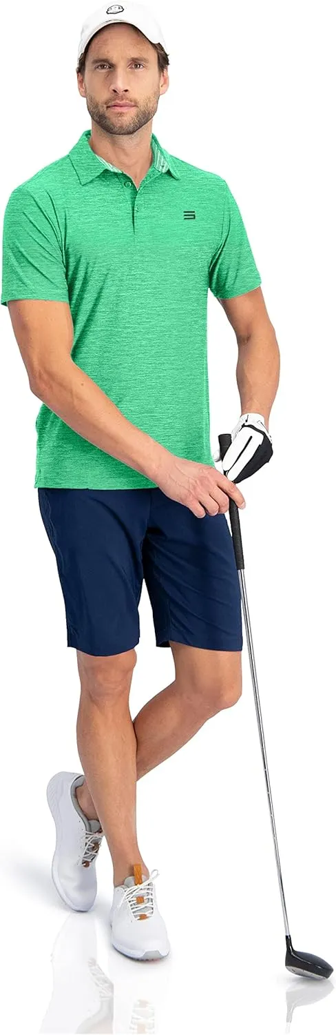 Three Sixty Six Golf Shirts for Men - Dry Fit Short-Sleeve Polo, Athletic Casual Collared T-Shirt
