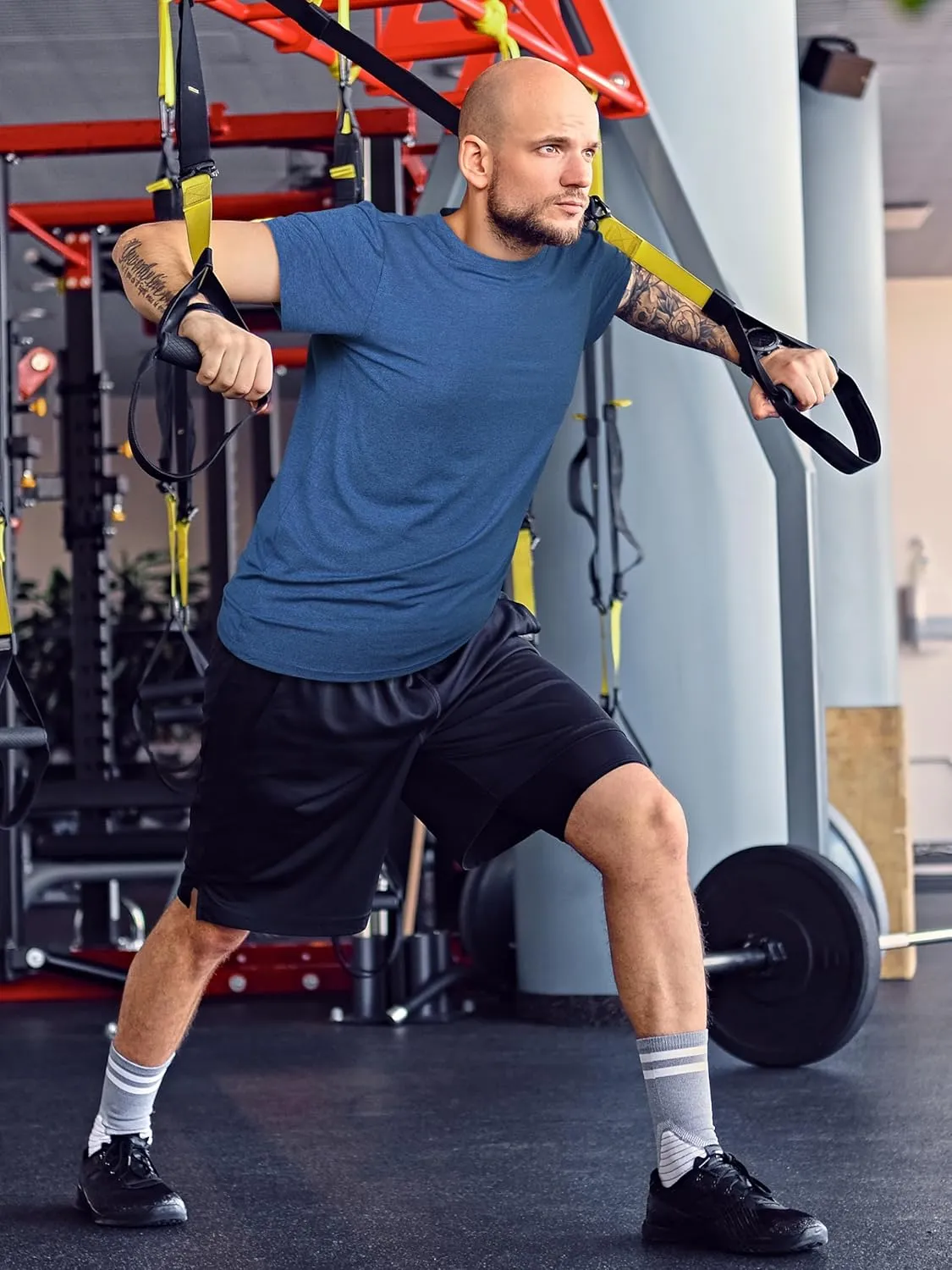 URATOT Men's Workout Shirts Short Sleeve Dry Fit Athletic T-Shirts Moisture Wicking Running Gym Active Lightweight Tee Top