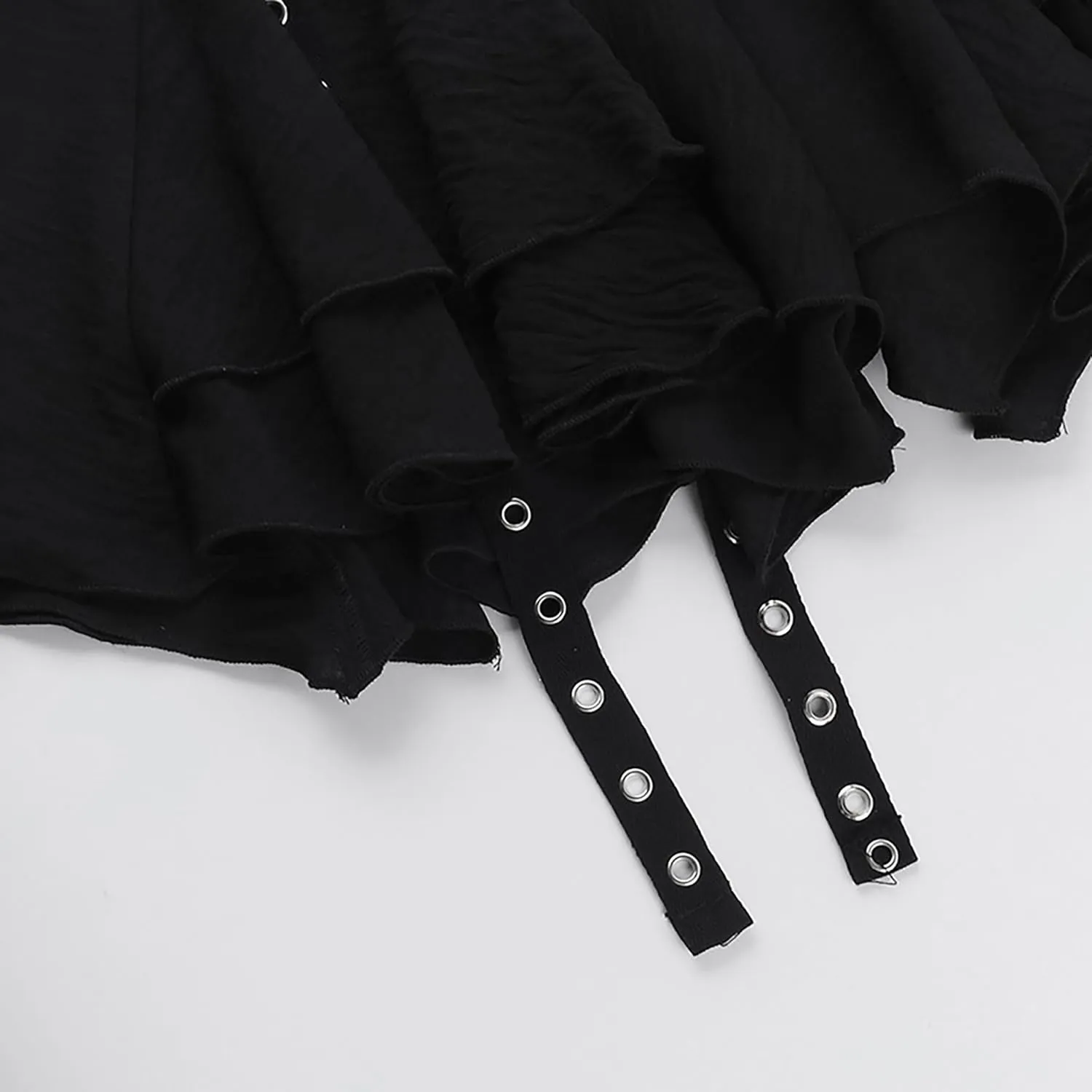 Women's Gothic Punk Skirt High Waist Mini Plaid Pleated Skirt Y2K Ruffles Fairy Grunge A-Line Skater Skirts