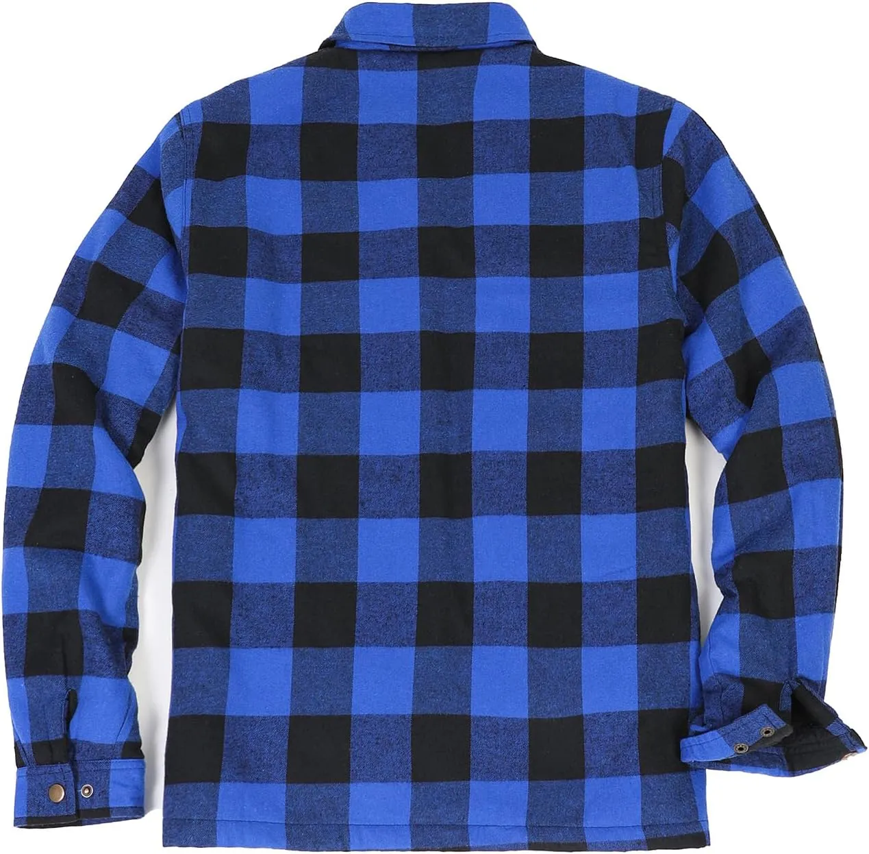 ZENTHACE Men's Sherpa Lined Full Zip Plaid Flannel Jacket Shirt,Brushed Cozy Outdoor Work Shacket Jackets