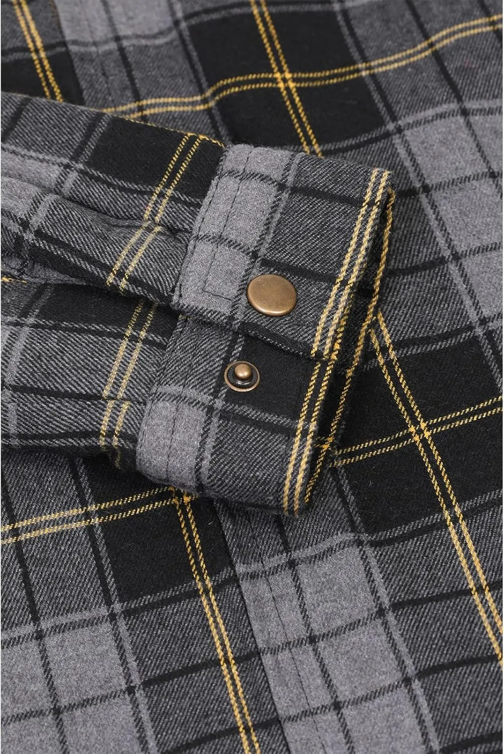 ZENTHACE Men's Sherpa Lined Full Zip Plaid Flannel Jacket Shirt,Brushed Cozy Outdoor Work Shacket Jackets