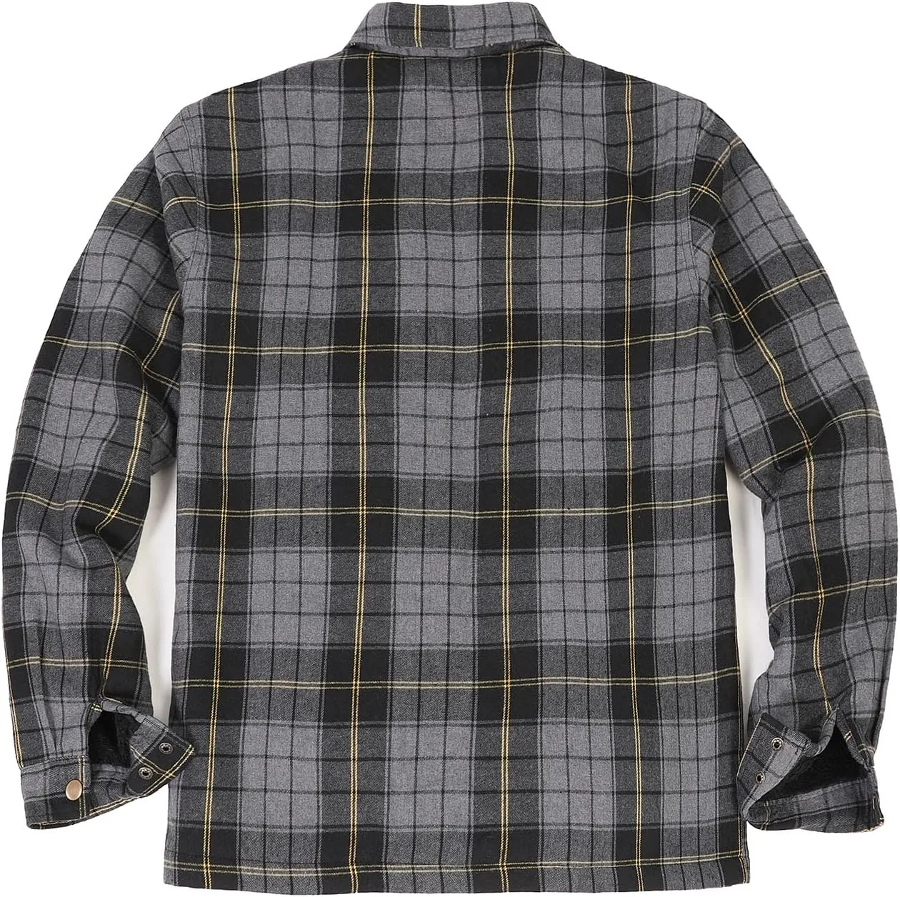 ZENTHACE Men's Sherpa Lined Full Zip Plaid Flannel Jacket Shirt,Brushed Cozy Outdoor Work Shacket Jackets